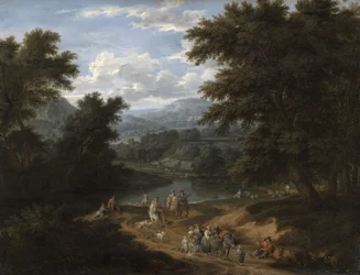 A Landscape with Travellers on a Path